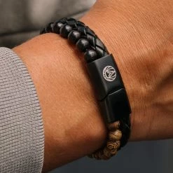 Lucleon Icon | Wooden Bead & Black Leather Cord Bracelet -MEN'S BRACELETS Sales Store trendhim september 2020 set 11 1154 bm