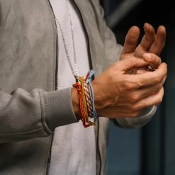 Waykins Yellow, Red & Blue Braided Yarn Bracelet Set -MEN'S BRACELETS Sales Store trendhim september 2020 set 11 1239 sq 1