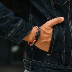 Lucleon Icon | Black Leather & Jasper Double Bracelet 7 Lucleon Icon | Black Leather & Jasper Double Bracelet -MEN'S BRACELETS Sales Store untitled 1440sq