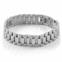 Fort Tempus Silver-Tone Stainless Steel Link Bracelet